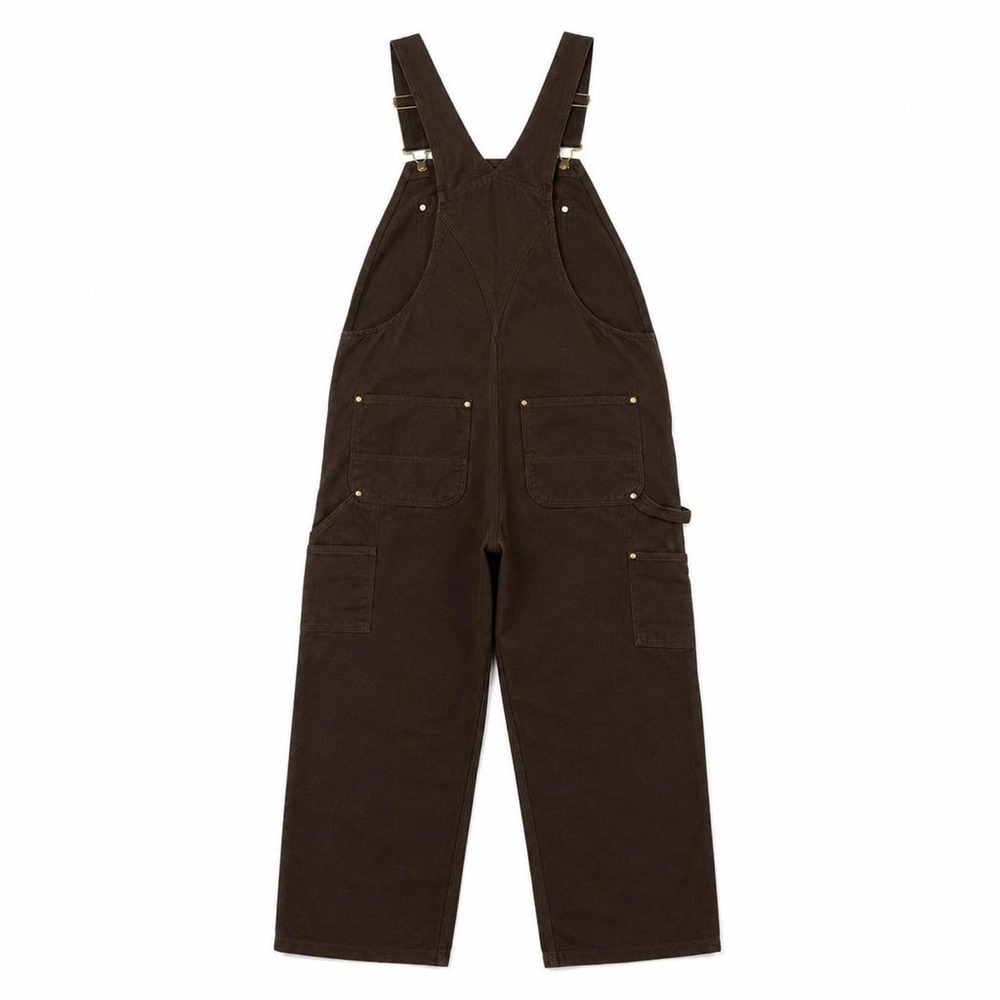 Carhartt Mens Relaxed Fit Duck Canvas Bib Overalls Brown 34x28 Workwear Dungaree